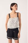 Blusa Linho Estampa Ponto A Ponto