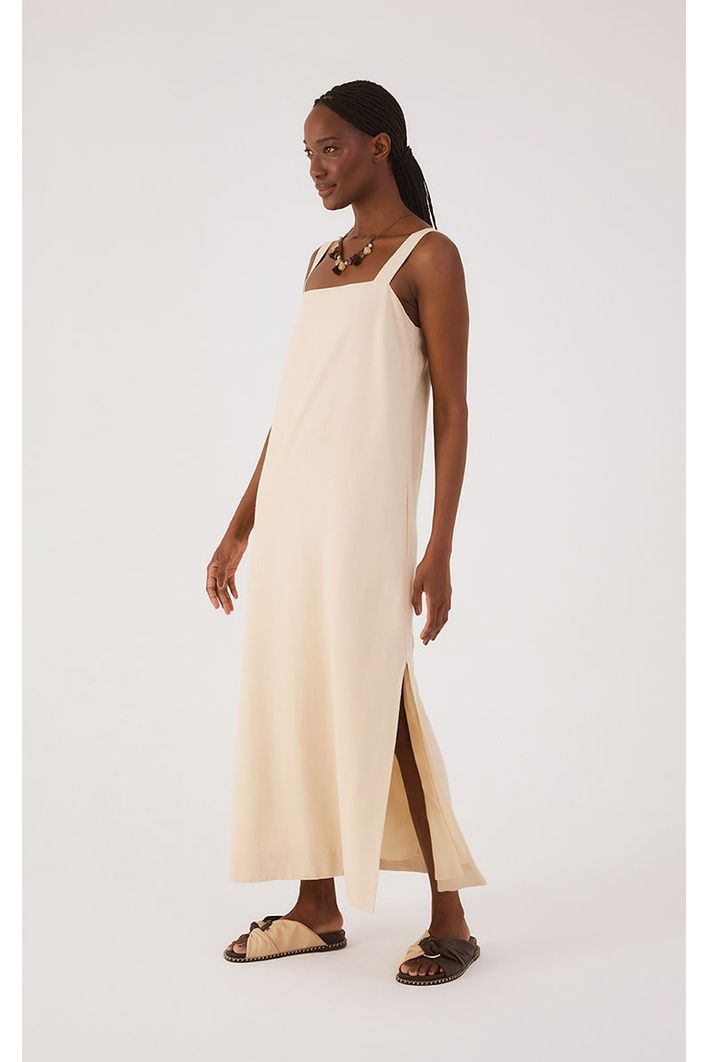 Vestido Cropped Linho Quadradinho