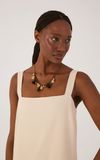 Vestido Cropped Linho Quadradinho