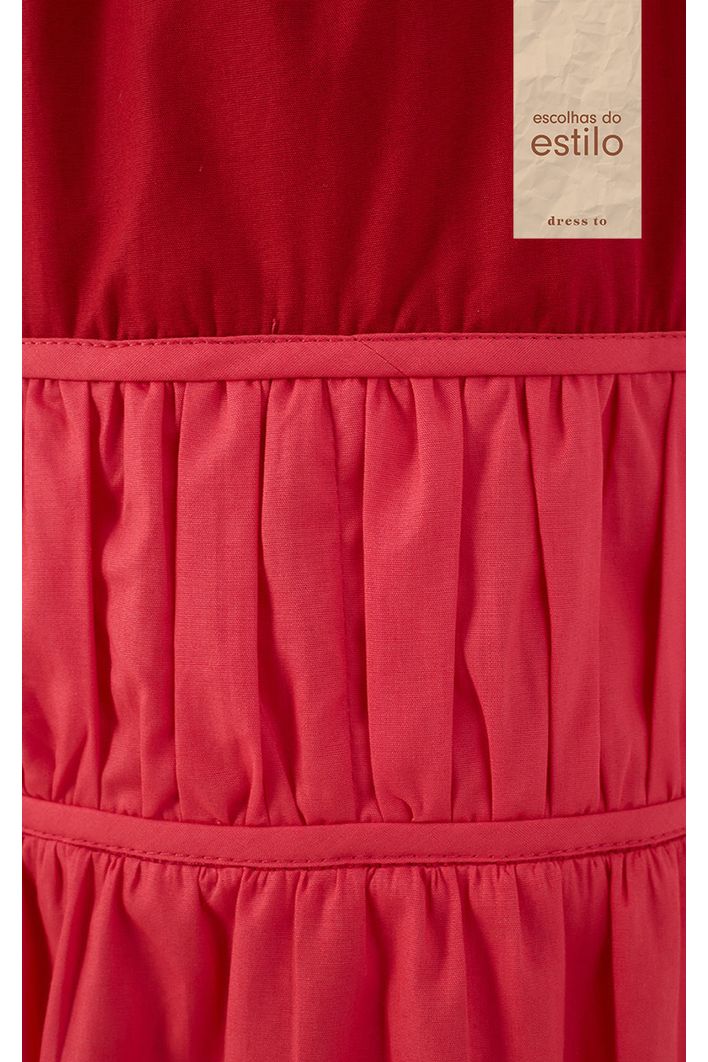 Vestido Cropped Algodão Drapeado