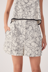 Short Linho Estampa Ponto A Ponto