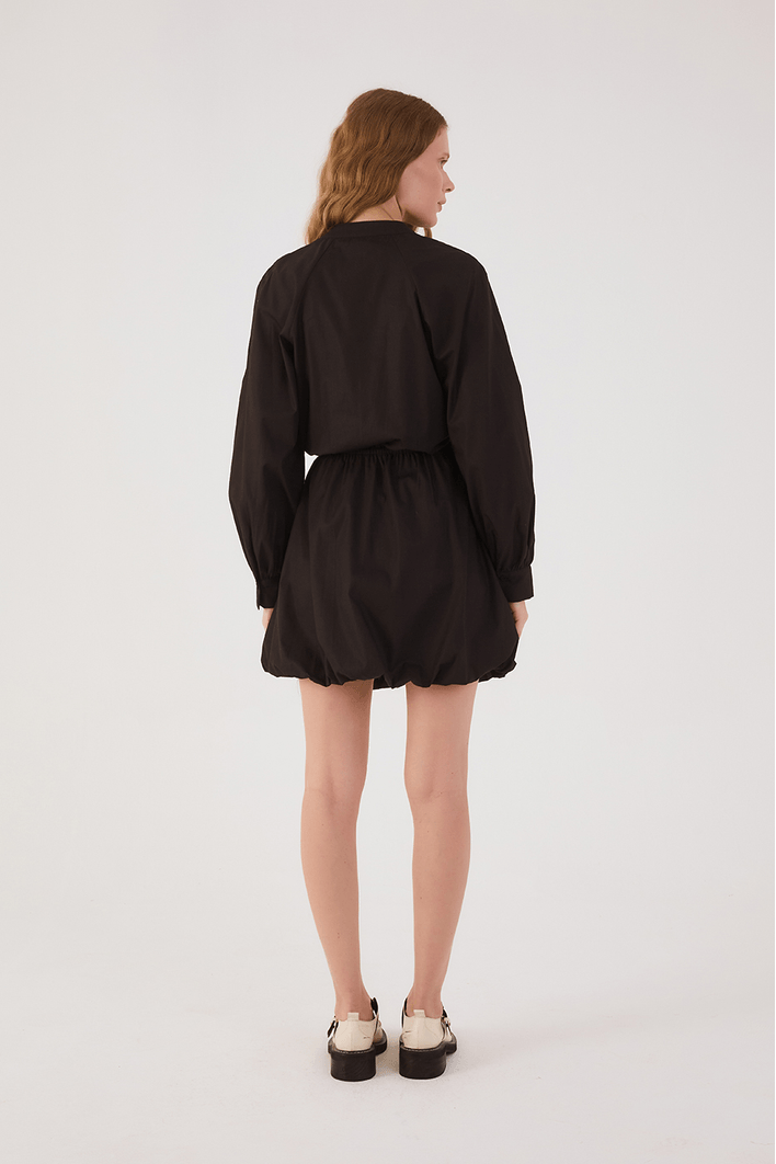 Vestido Curto Algodão Saia Balonê