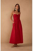 Vestido Cropped Algodão Drapeado