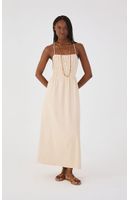 Vestido Linho Cropped Nervuras