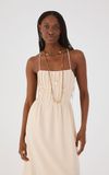 Vestido Linho Cropped Nervuras