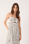 Vestido Cropped Estampa Ponto A Ponto