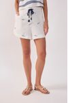 Short Linho Bordado Coqueiro