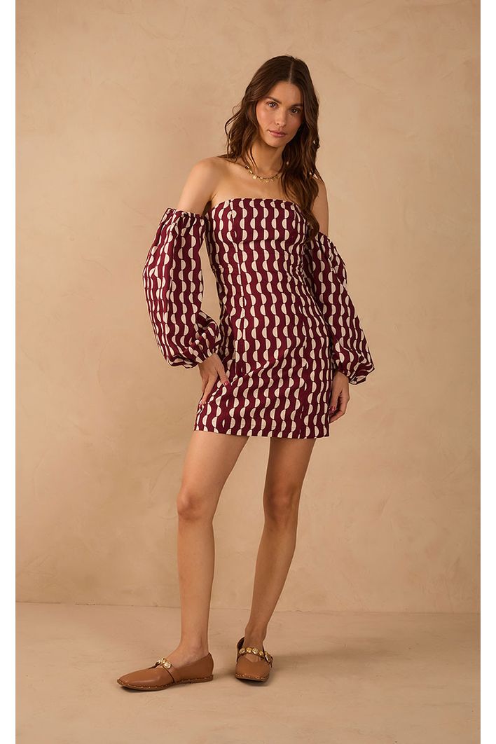 Vestido 2 Em 1 Tricoline Estampa Copa