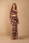 Vestido Cropped Tule Estampa Mormaço
