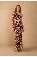 Vestido Cropped Tule Estampa Mormaço