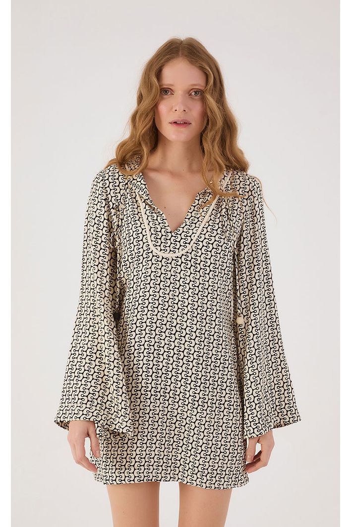 Vestido Crepe Estampa Ipanema