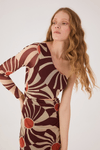 Vestido Cropped Tule Estampa Mormaço