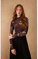 Blusa Segunda Pele Estampa Flora
