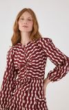 Blusa Peplum Tricoline Estampa Copa