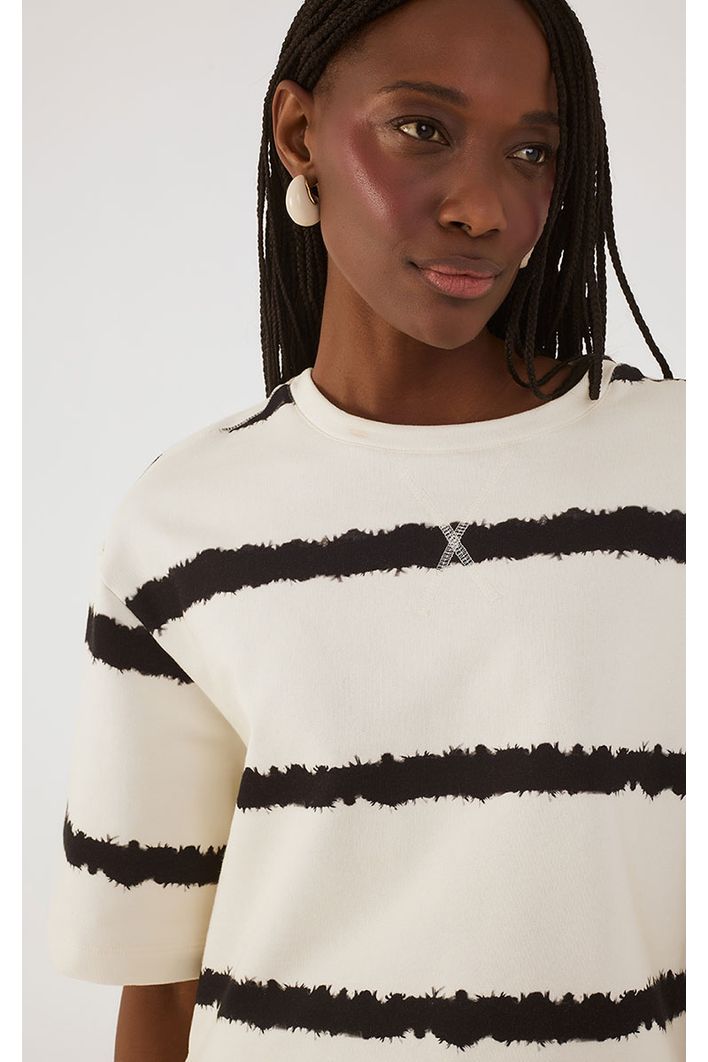 Cropped Moletom Estampa Beira Mar