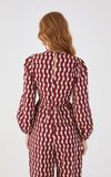 Blusa Peplum Tricoline Estampa Copa