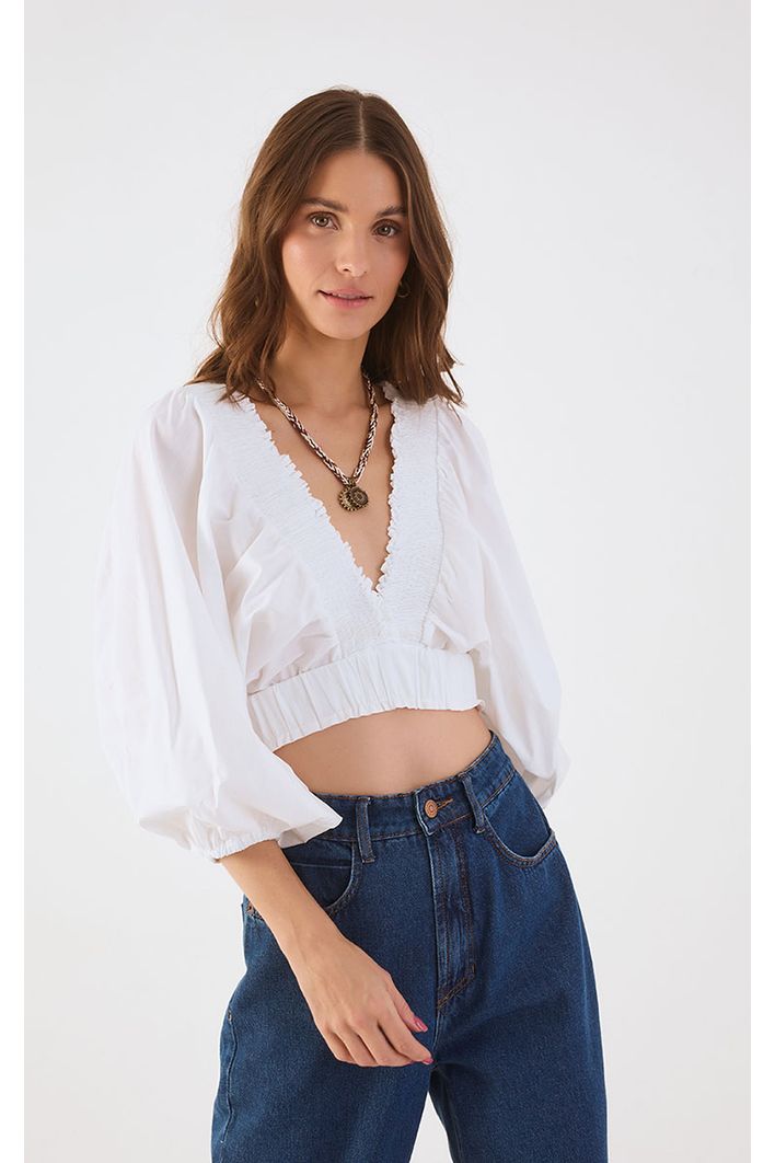Blusa Algodão Pala Lastex