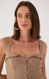 Blusa Linho Botões Frente