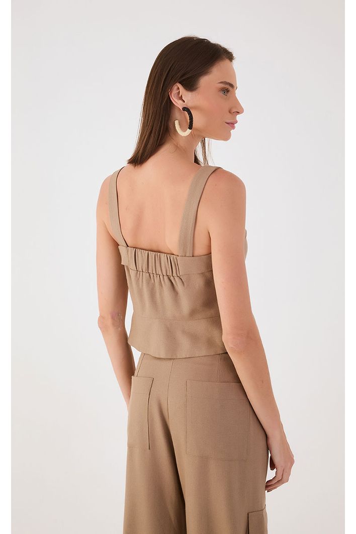 Blusa Linho Botões Frente