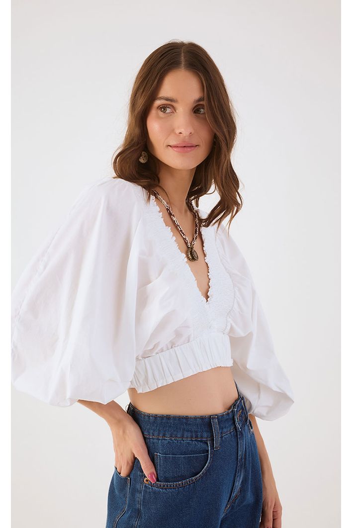 Blusa Algodão Pala Lastex