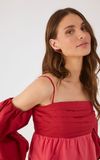Blusa Algodão Bicolor Manga Balonê