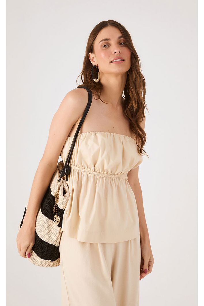 Blusa Algodão Sem Alça