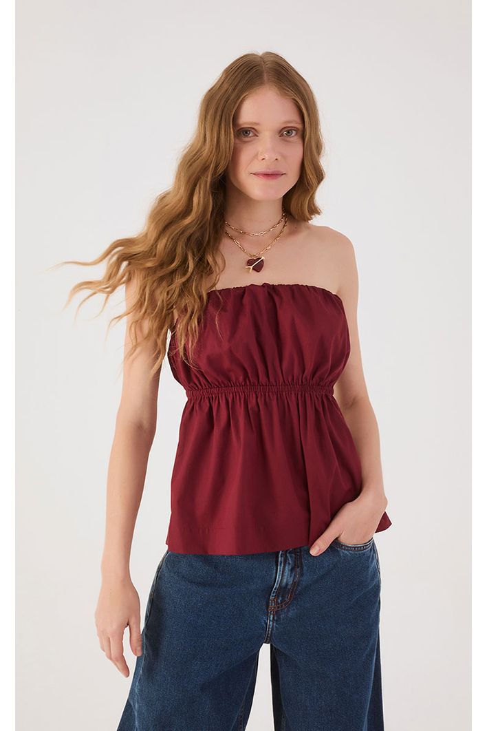 Blusa Algodão Sem Alça