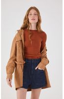 Blusa Tricot Franzidos Laterais