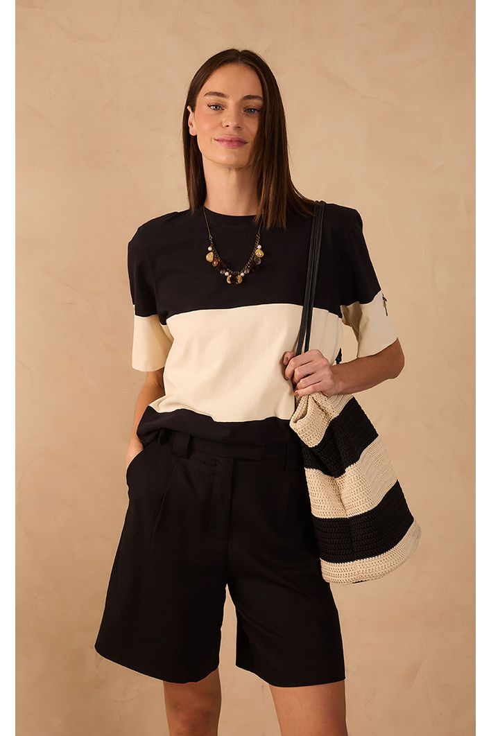 T-shirt Recorte Bicolor