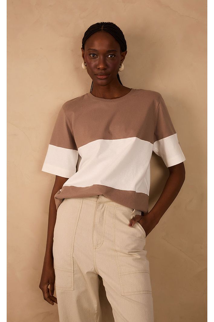 T-shirt Recorte Bicolor