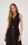 Blusa Tricot Colete Alongado