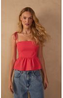 Blusa Algodao Alcinha Amarraçao