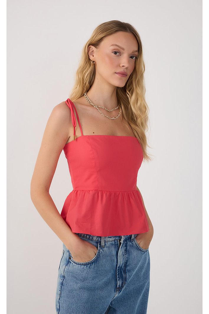 Blusa Algodao Alcinha Amarraçao