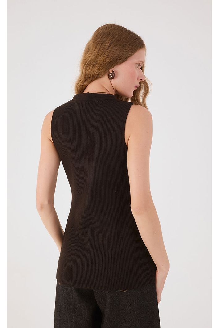 Blusa Tricot Colete Alongado