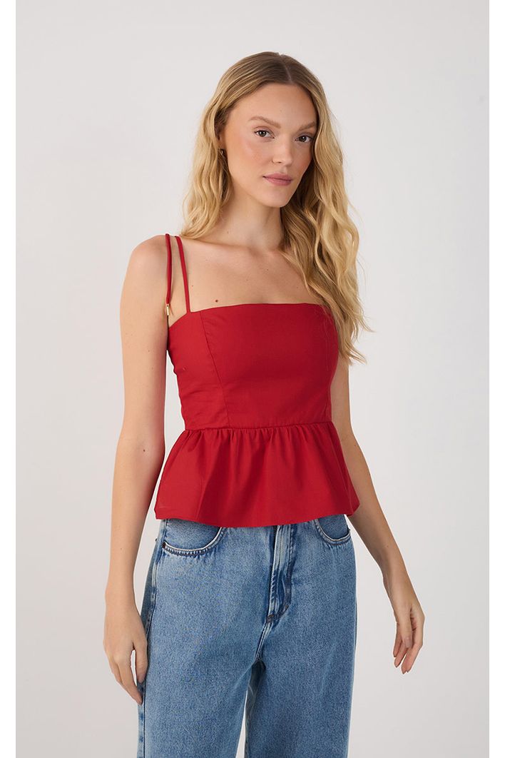 Blusa Algodao Alcinha Amarraçao