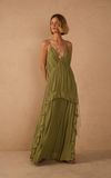 Vestido Longo Crepe Drapeado