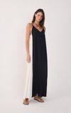 Vestido Cropped Crepe Recortes Color
