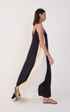 Vestido Cropped Crepe Recortes Color