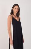 Vestido Cropped Crepe Recortes Color