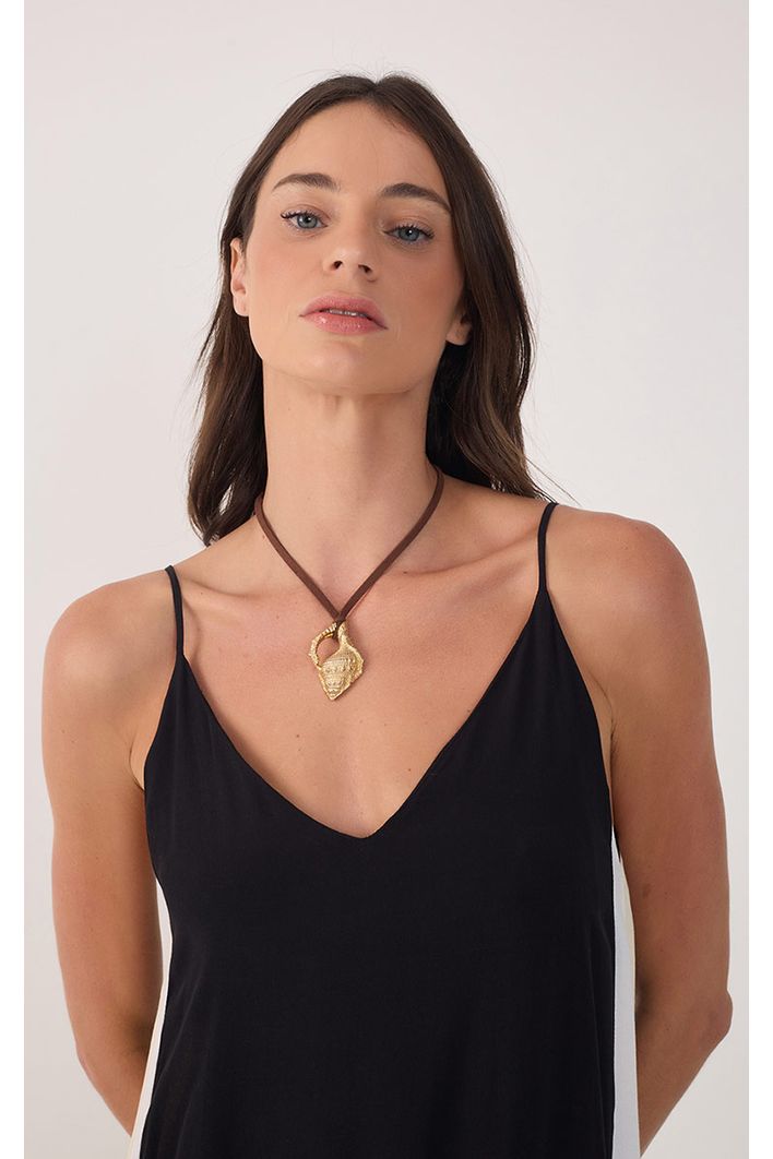 Vestido Cropped Crepe Recortes Color