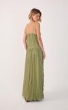 Vestido Longo Crepe Drapeado