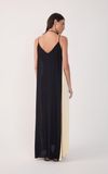 Vestido Cropped Crepe Recortes Color