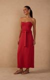 Vestido Midi Sem Alça