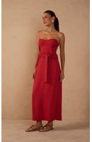 Vestido Midi Sem Alça