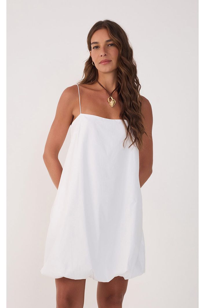 Vestido Curto Algodão Balonê