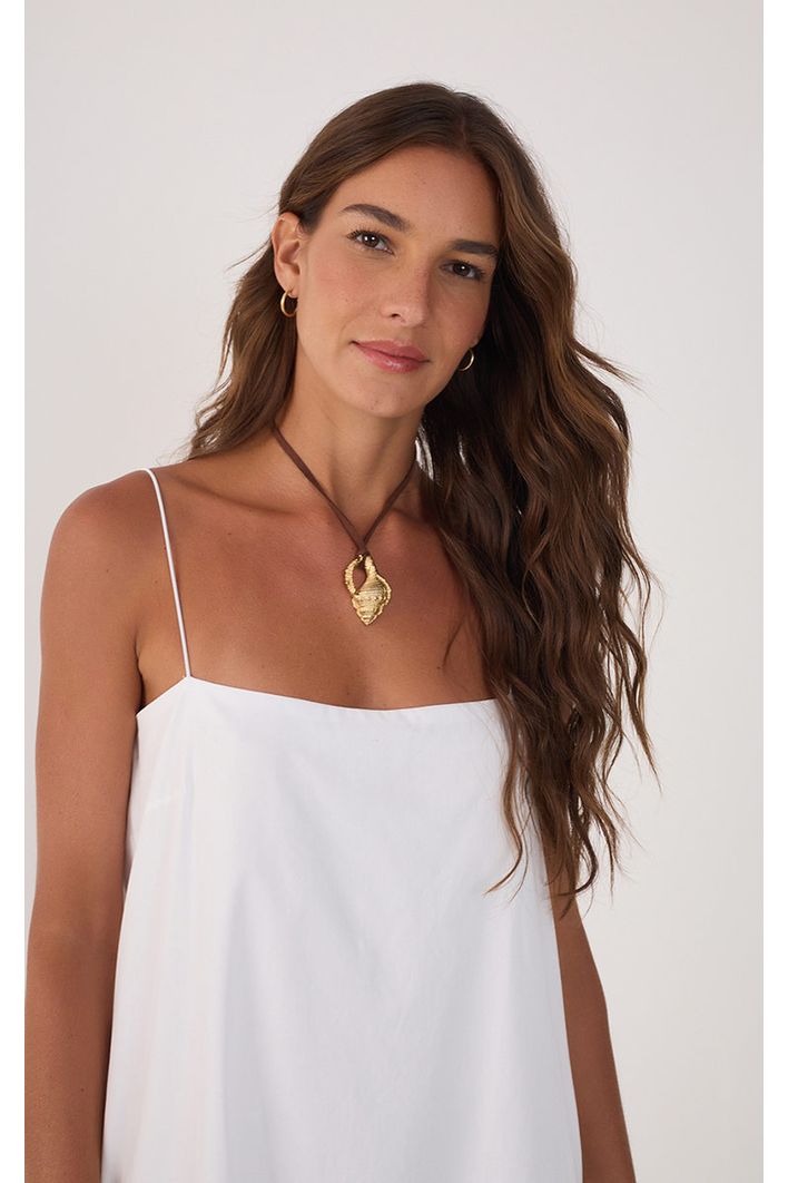 Vestido Curto Algodão Balonê