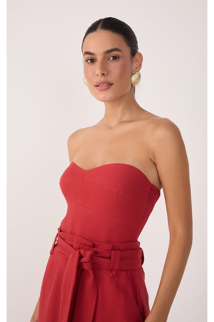 Vestido Midi Sem Alça