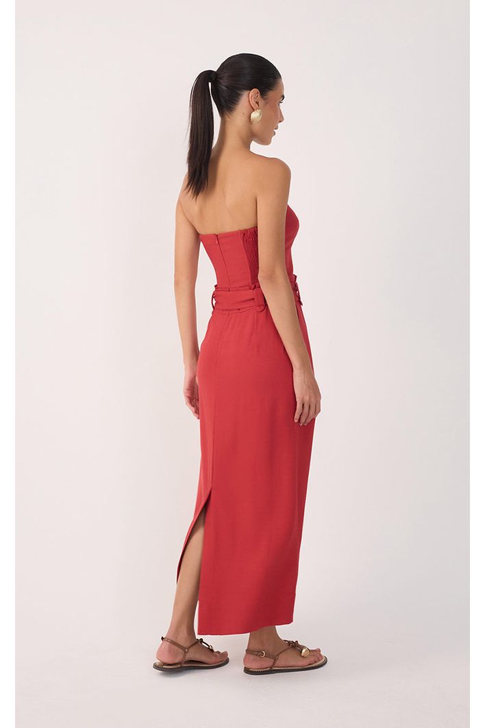 Vestido Midi Sem Alça