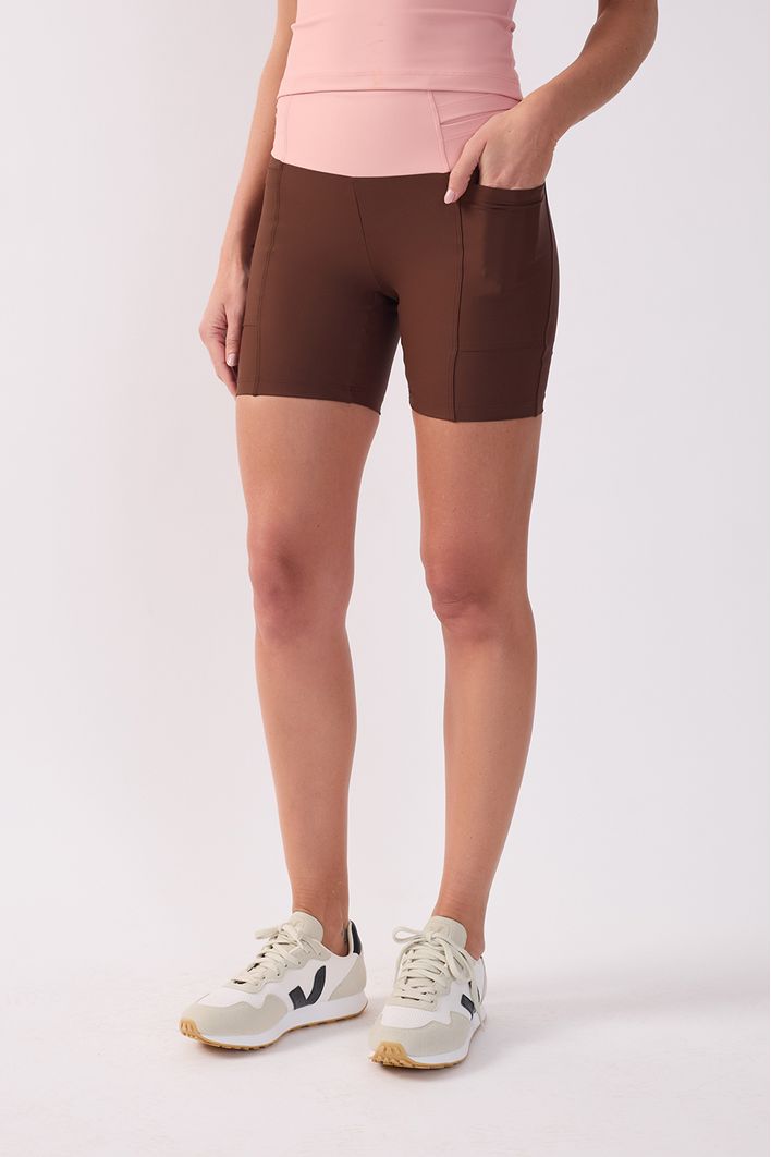 Short Com Compressão Multibolsos Bicolor