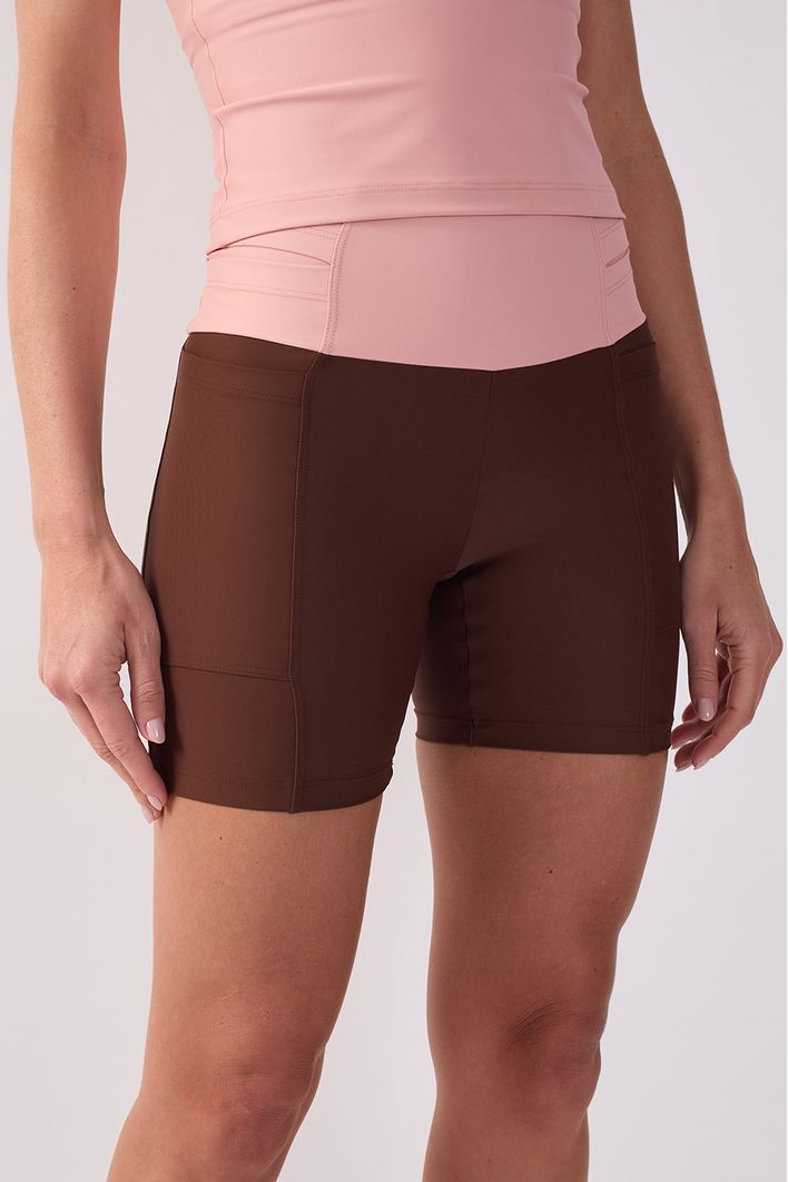 Short Com Compressão Multibolsos Bicolor